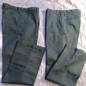 Two pairs Old Navy gray uniform pants